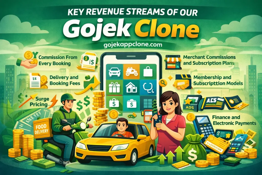 Key Revenue Streams of Our Gojek Clone