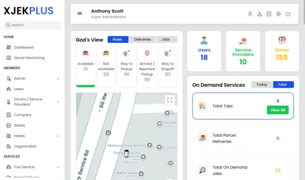 Multi Service App Admin Pane Flow